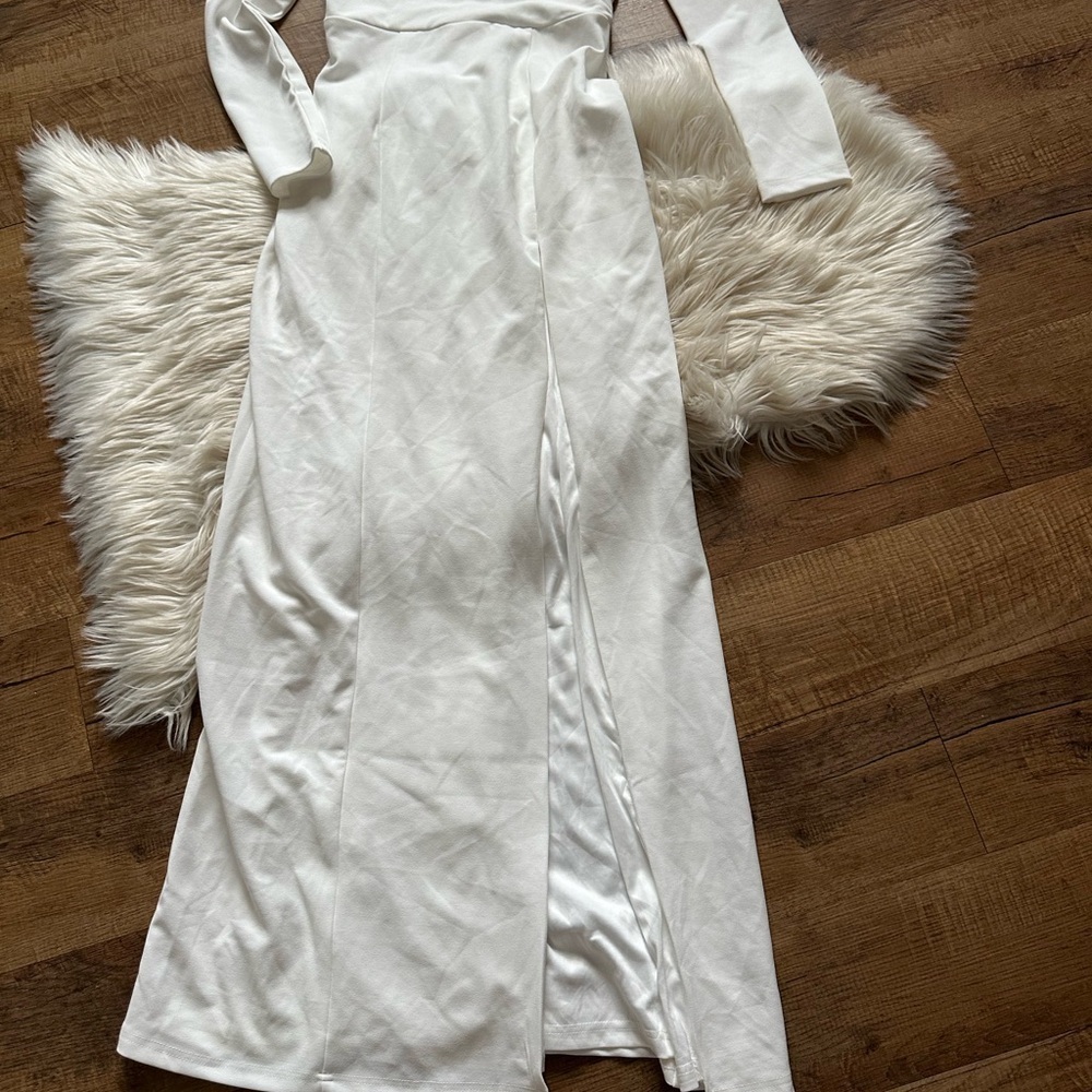 LULU’S Romantic Moments White Lace Long Sleeve Maxi Dress - Picture 5 of 9